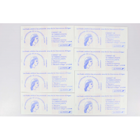 LOT DE 21 CARNETS A COMPO VARIABLE N° 1512 TIMBRES VALIDITE PERMANENTE ET 0.5E