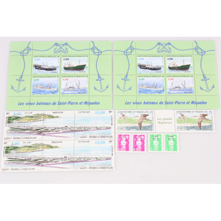 LOT DE ST PIERRE ET MIQUELON TIMBRES NEUFS** PERIODE MODERNE 1986/1997