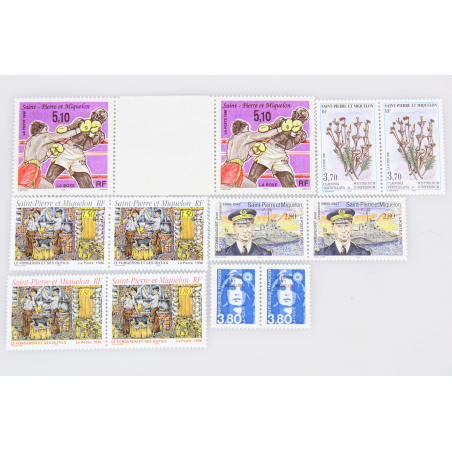 LOT DE ST PIERRE ET MIQUELON TIMBRES NEUFS** PERIODE MODERNE 1986/1997