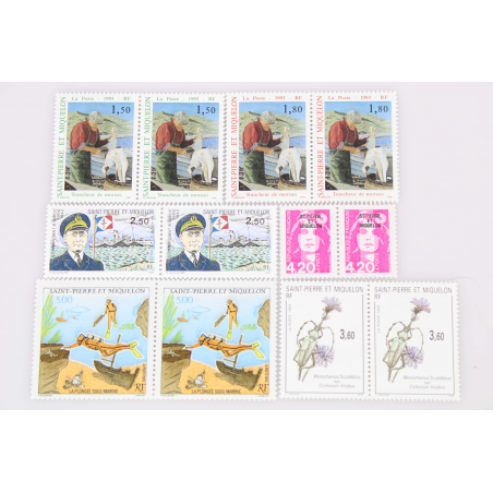 LOT DE ST PIERRE ET MIQUELON TIMBRES NEUFS** PERIODE MODERNE 1986/1997