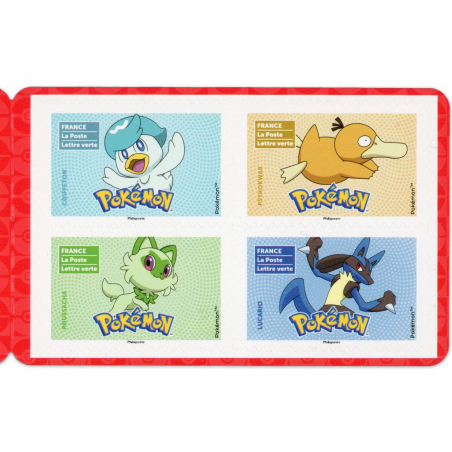 CARNET FRANCE POKÉMON, 12 TIMBRES POUR AFFRANCHIR LETTRES 20g