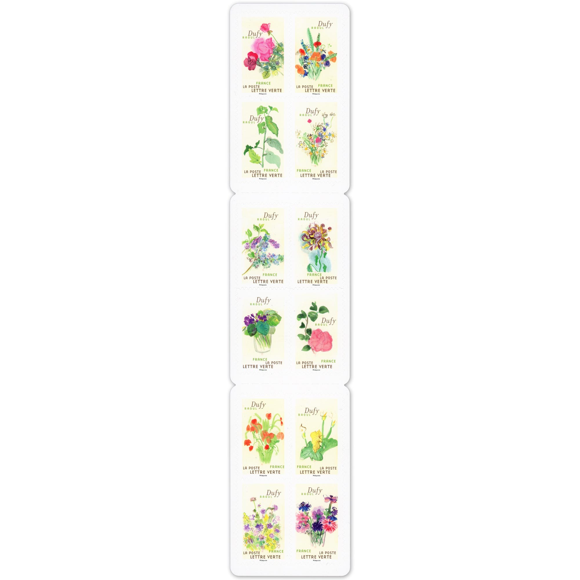 FRANCE CARNET DE TIMBRES N°BC2423 RAOUL DUFY 12 LETTRES 20g POUR AFFRANCHIR