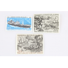 TAAF POSTE AÉRIENNE N°27 A 29 - TIMBRES NEUFS** BICENTENAIRE ET BATEAU