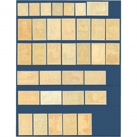 ANNÉE COMPLÈTE DE FRANCE DE 1938, TIMBRES NEUFS SANS CHARNIÈRE 52 TIMBRES