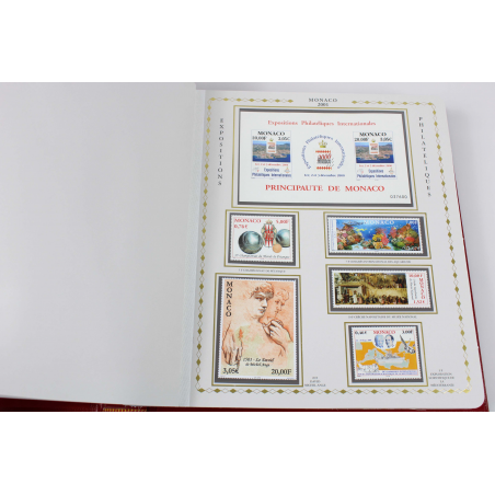 MONACO, COLLECTION TIMBRES NEUFS** DE 1999 A 2010 DANS UN ALBUM PRINCESSE CÉRÈS