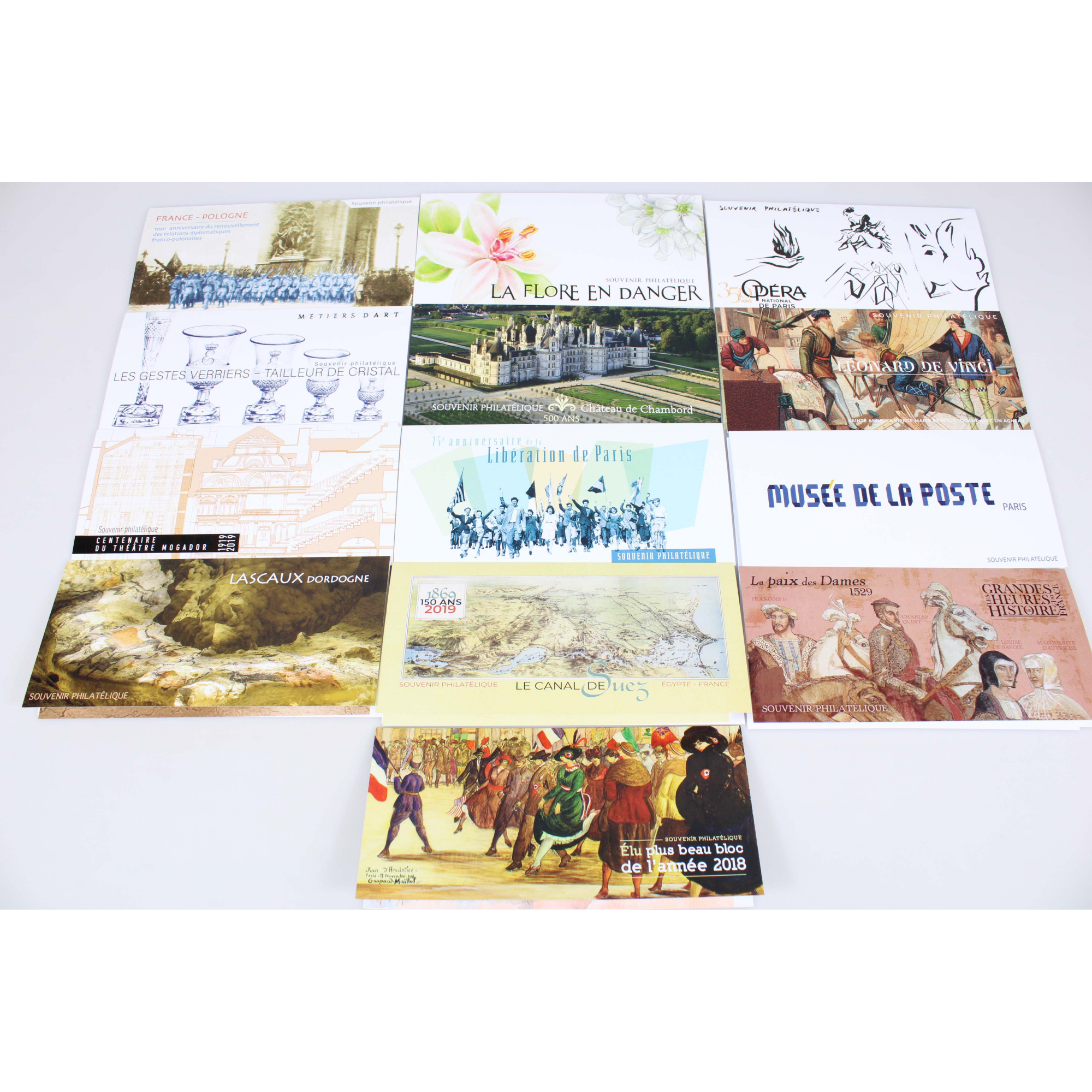 FRANCE COLLECTION BLOCS SOUVENIRS 2019 ANNÉE COMPLÈTE N° 152 A 163 NEUFS**