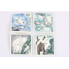 MONACO POSTE AÉRIENNE N° 55 À 58 OISEAUX DE MER DENTELÉS 11, TIMBRES NEUFS* 1955