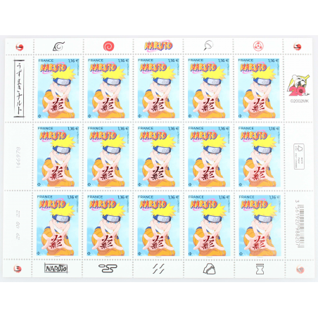 FEUILLET DE FRANCE - NARUTO - N° F80 - ANNÉE 2022 TIMBRES NEUFS**