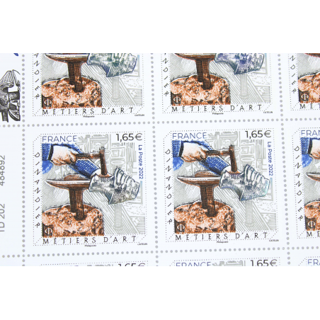 FEUILLET DE FRANCE - MÉTIERS D'ART DINANDIER N° F79 - ANNÉE 2022 TIMBRES NEUFS**