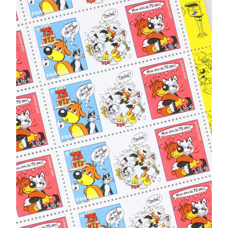 FEUILLET DE FRANCE - 75 ANS DE PIF LE CHIEN N° F94 - ANNÉE 2023 TIMBRES NEUFS**