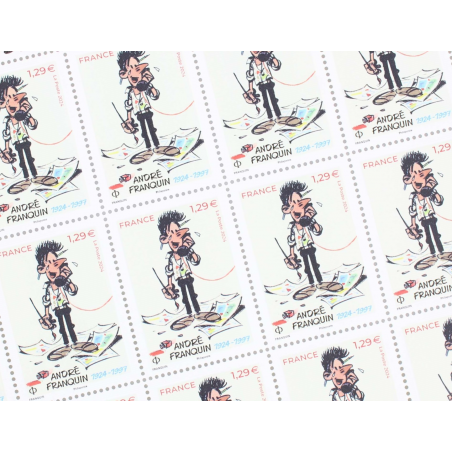 FEUILLET DE FRANCE - ANDRÉ FRANQUIN N° F124 - ANNÉE 2024 TIMBRES NEUFS**