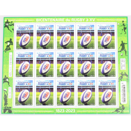 FEUILLET DE FRANCE - BICENTENAIRE DU RUGBY A XV N° F112 - TIMBRES NEUFS** 2023