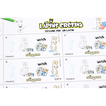 FEUILLET DE FRANCE - LAPINS CRÉTINS N° F6 - ANNÉE 2020 - TIMBRES NEUFS**