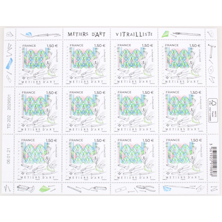 FEUILLET DE FRANCE - MÉTIERS D'ART VITRAILLISTE N° F13 - TIMBRES NEUFS** 2021