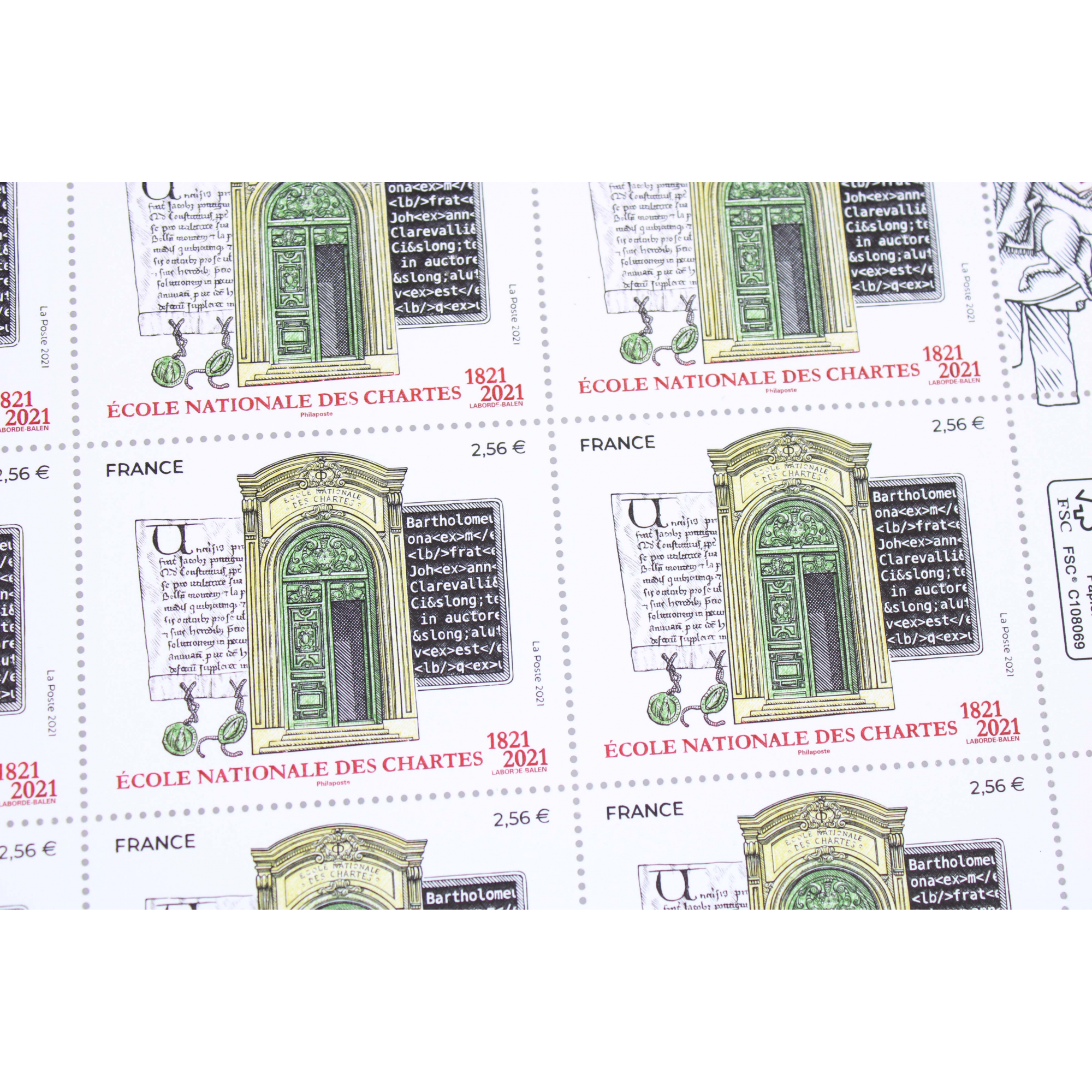FEUILLET DE FRANCE - ECOLE NATIONALE DES CHARTES N° F14 - TIMBRES NEUFS** 2021