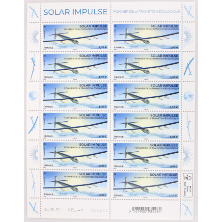 FEUILLET DE FRANCE - SOLAR IMPULSE - N° F30 - ANNÉE 2021 - TIMBRES NEUFS**