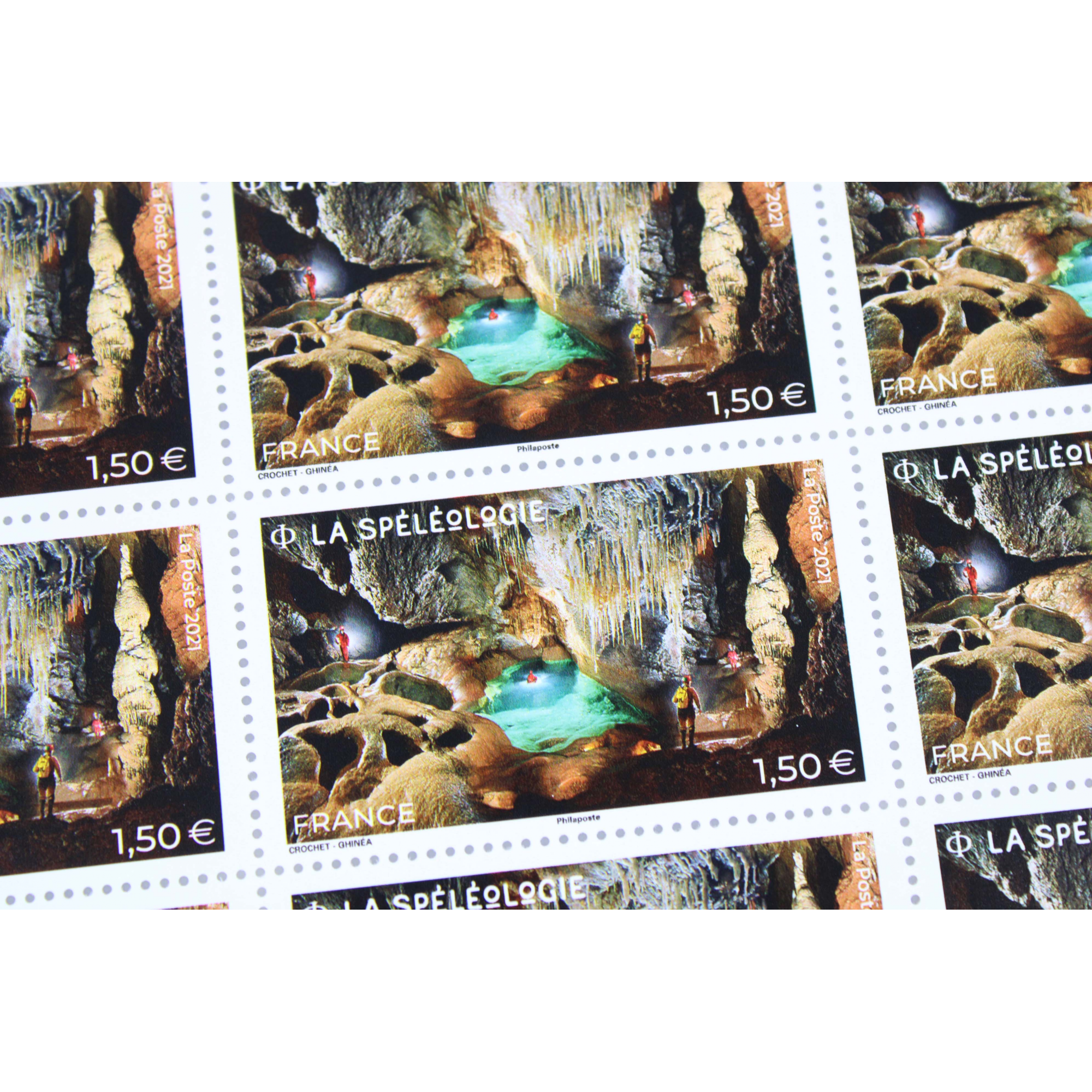 FEUILLET DE FRANCE - LA SPÉLÉOLOGIE - ANNÉE 2021 - N° F35 TIMBRES NEUFS**