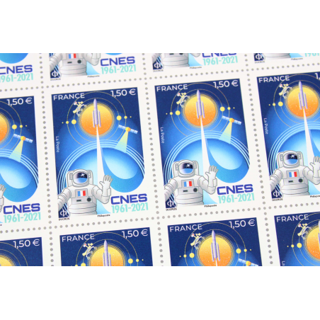 FEUILLET DE FRANCE - ANNIVERSAIRE DU CNES - ANNÉE 2021 - N° F40 TIMBRES NEUFS**