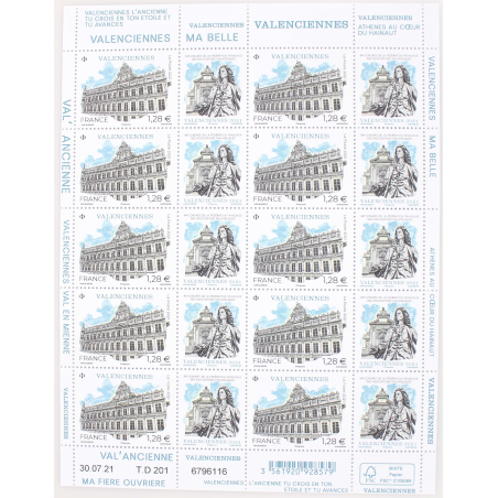 FEUILLET DE FRANCE - VALENCIENNES - ANNÉE 2021 - N° F41 TIMBRES NEUFS**