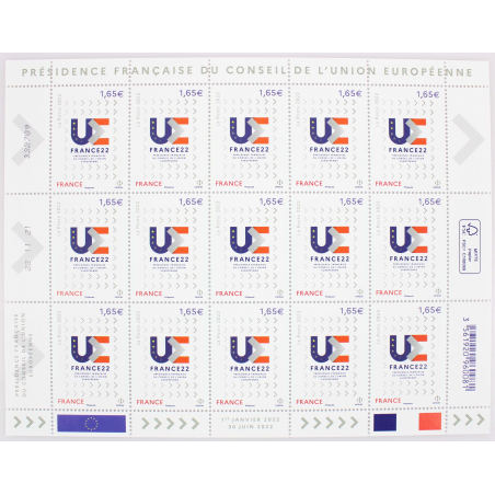 FEUILLET DE FRANCE - PRÉSIDENCE FRANCAISE UE - ANNÉE 2022 N° F46 TIMBRES NEUFS**