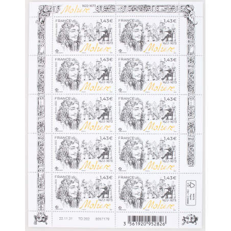 FEUILLET DE FRANCE - MOLIÈRE - ANNÉE 2022 N° F47 TIMBRES NEUFS**