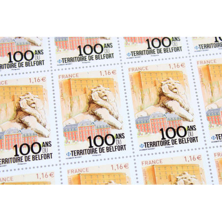 FEUILLET DE FRANCE - 100 ANS TERRITOIRE DE BELFORT - N° F55 TIMBRES NEUFS** 2022