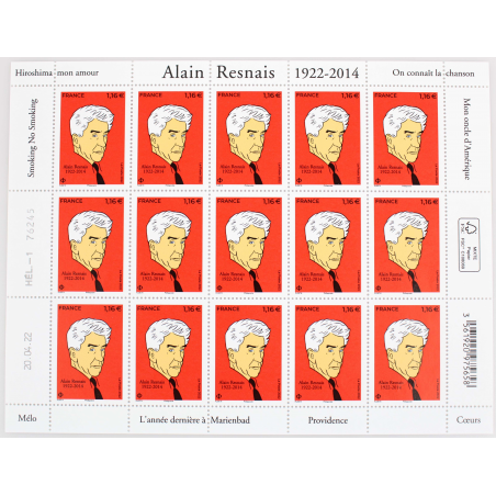 FEUILLET DE FRANCE - ALAIN RESNAIS - ANNÉE 2022 - N° F66 TIMBRES NEUFS**