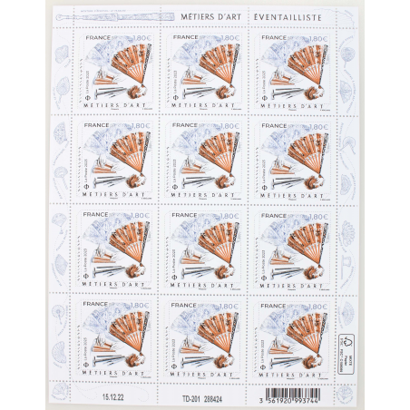 FEUILLET DE FRANCE - MÉTIERS D'ART EVENTAILLISTE N° F88 - 2023 - TIMBRES NEUFS**