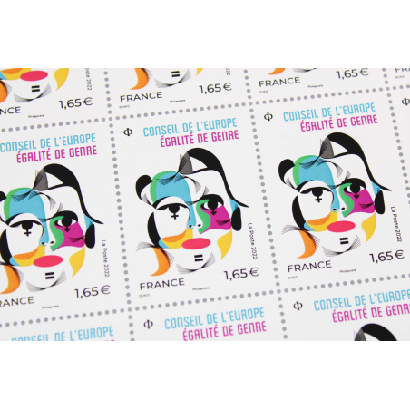 FEUILLET DE FRANCE SERVICE N° FS3 - ÉGALITÉ DE GENRE - TIMBRES NEUFS** 2022