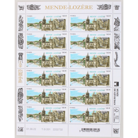 FEUILLET DE FRANCE - MENDE LOZÈRE - N° F84 - ANNÉE 2022 - TIMBRES NEUFS**