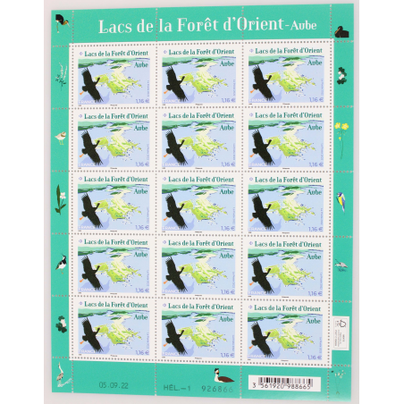 FEUILLET DE FRANCE - LACS DE LA FORET D'ORIENT - N° F83 - TIMBRES NEUFS** 2022