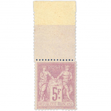 FRANCE TYPE SAGE N° 95a 5ffr, TIMBRE NEUF** SIGNÉ CALVES - BORD DE FEUILLE, 1877