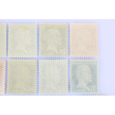 FRANCE SÉRIE TIMBRES PASTEUR N° 170 A 181 NEUFS AVEC ET SANS CHARNIÈRE - 1923-26