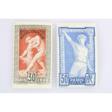 FRANCE N° 183 à 186, JEUX OLYMPIQUES DE PARIS, TIMBRES NEUFS*/** DE 1924