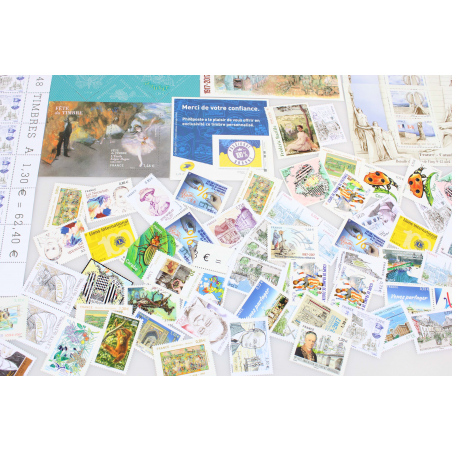 LOT DE FRANCE TIMBRES NEUFS** ANNÉE 2017 TIMBRES-POSTE ET BLOCS FACIALE 224 EUROS