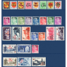 RÉUNION SÉRIE N° 281 A 306, TIMBRES NEUFS SANS CHARNIÈRE SURCHARGÉS CFA 1949-52