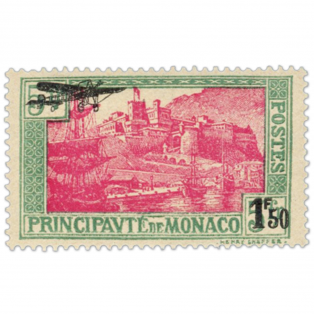 MONACO POSTE AÉRIENNE N° 1, TIMBRE NEUF SANS CHARNIÈRE GOMME SUPERBE ANNÉE 1933