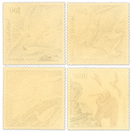 MONACO POSTE AÉRIENNE N° 55 À 58 OISEAUX DE MER DENTELÉS 11 TIMBRES NEUFS** 1955