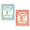 MONACO TIMBRES TAXES N° 27 ET 28, TIMBRES NEUFS */** ANNÉE 1932 - COTE 315 EUROS