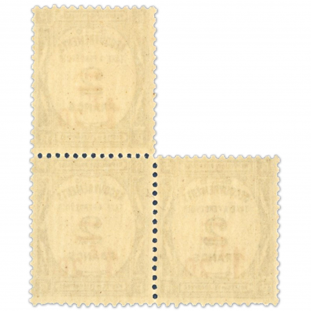 FRANCE TAXE N° 64 TIMBRES DE 1927 SURCHARGÉS, 3 TIMBRES NEUFS** ANNÉES 1929-1931