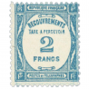 FRANCE TIMBRE TAXE N° 61, 2fr BLEU TIMBRE NEUF** DE QUALITÉ LUXE - 1927-1931