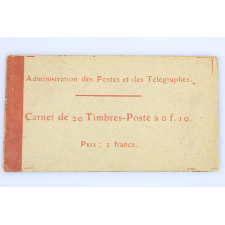 CARNET ANCIEN N° 138-C 1 TYPE SEMEUSE CAMÉE, TIMBRES NEUFS SANS CHARNIÈRE 1910