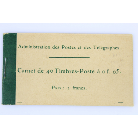 CARNET ANCIEN N° 137-C 3 TYPE SEMEUSE CAMÉE, TIMBRES NEUFS SANS CHARNIÈRE 1907