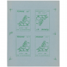 FRANCE, BLOC DE GRÈVE ROANNE 1988, TIMBRES DENTELÉS BLOC DE 4 TETE BECHE NEUFS**