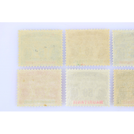 MAURITANIE TAXE N° 9 À 16, TIMBRES DES COLONIES FRANCAISES NEUFS** ANNÉE 1906