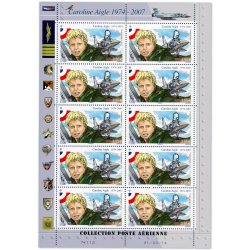 POSTE AÉRIENNE N° 78 CAROLINE AIGLE 2014 FEUILLE COLLECTOR 10 TIMBRES NEUFS**