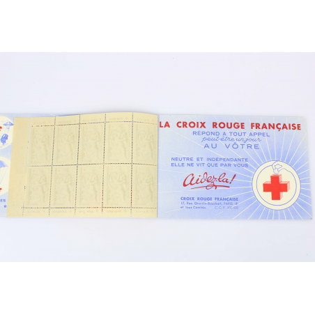 FRANCE CARNET N° 2001 CROIX-ROUGE, TIMBRES NEUFS** DE 1952 GOMME LUXE