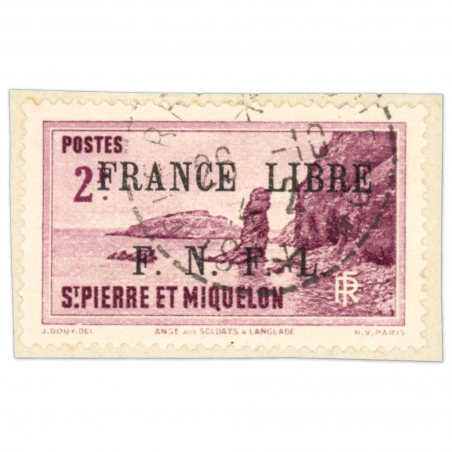 COLONIES FRANCAISES SAINT PIERRE ET MIQUELON N° 268, TIMBRE OBLITÉRÉ 1941-42