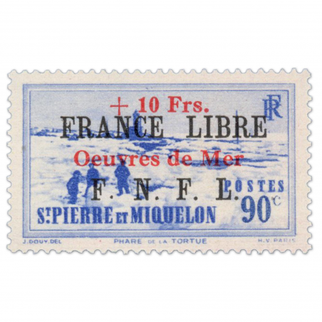 COLONIE FRANCAISE SAINT PIERRE ET MIQUELON N° 311A TIMBRE NEUF** SIGNÉ BRUN 1942