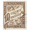 MONACO TIMBRE TAXE N° 4, TIMBRE OBLITÉRÉ TRÈS BON ÉTAT, ANNÉES 1905 À 1909